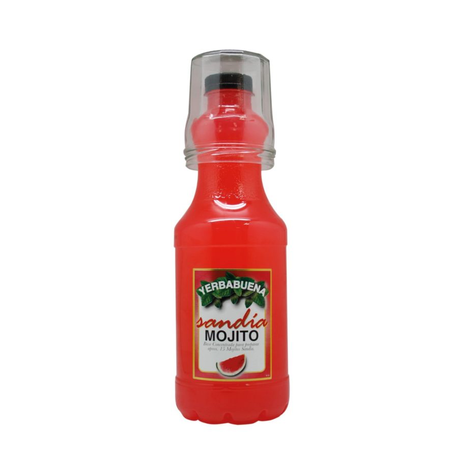 Non-alcoholic Watermelon Mojito drink produced by Industrias Espadafor, available in 1.5 litre format + glass included, ready to buy